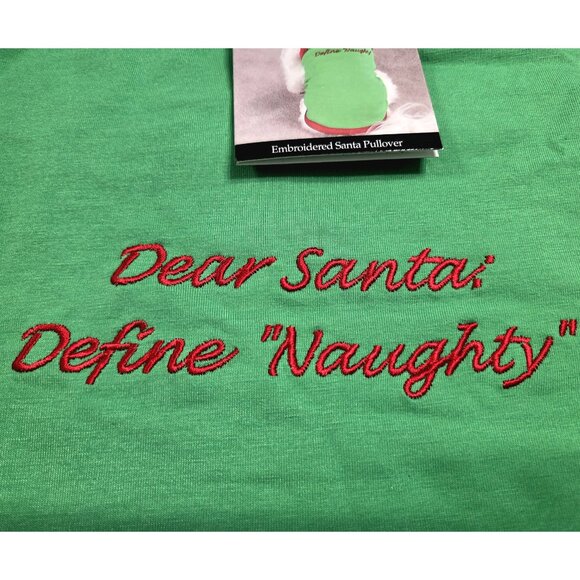 Zack & Zoey Dog Sweater Pullover XL Dear Santa Define Naughty NWT - Picture 3 of 8